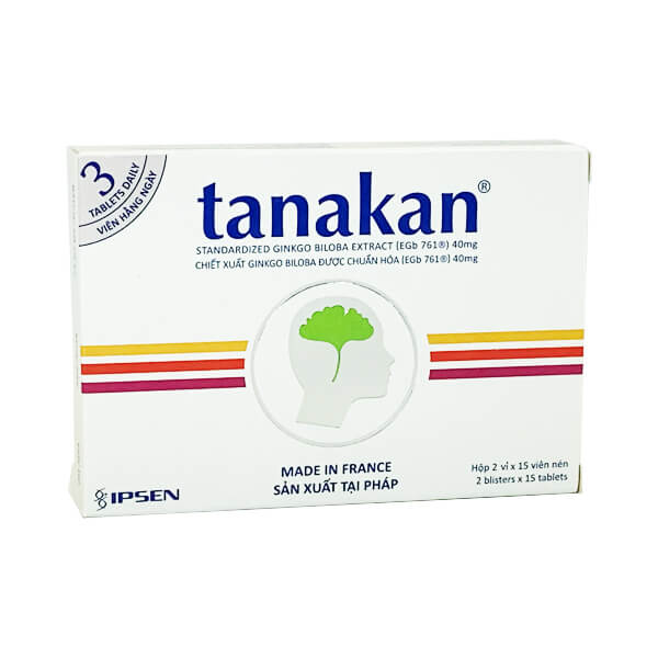 Tanakan Ginkgo biloba 40mg Pháp (H/30v) Date 12/2026
