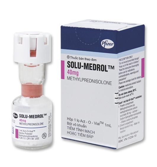 Solu Medrol 40mg Pfizer (H/1o/1ml) Date 10/2026