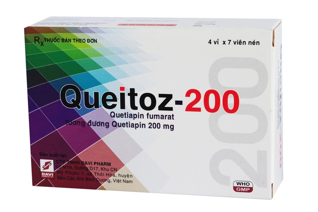 Queitoz 200 Quetiapine 200mg Davipharm (H/28v) 