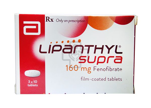 Lipanthyl Supra Fenofibrate 160mg Abbott (H/30v) Date 07/2027