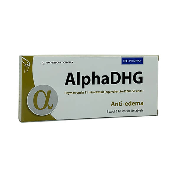 AlphaDHG Chymotrypsin 4200IU DHG Hậu Giang (H/20v) Date 07/2027