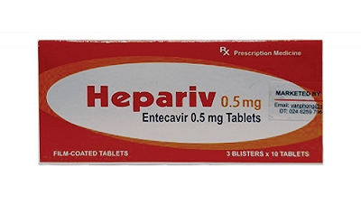 Hepariv Entecavir 0.5mg Ấn Độ (H/30v) Date 01/2027