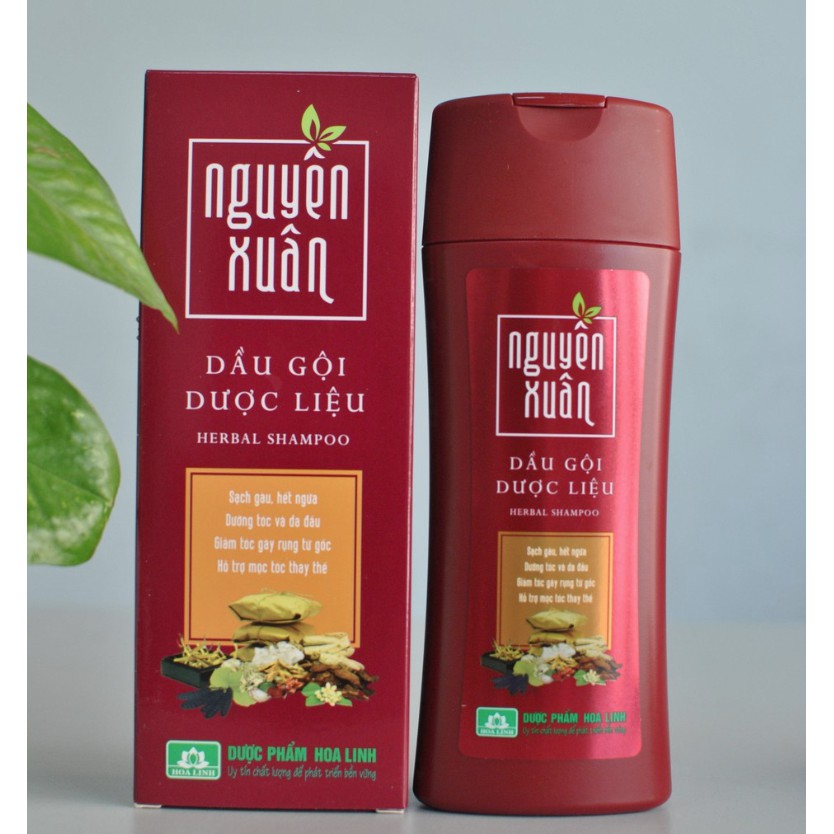 Dầu Gội Dược Liệu Nguyên Xuân Đỏ Hoa Linh (Chai/260g) chai bé
