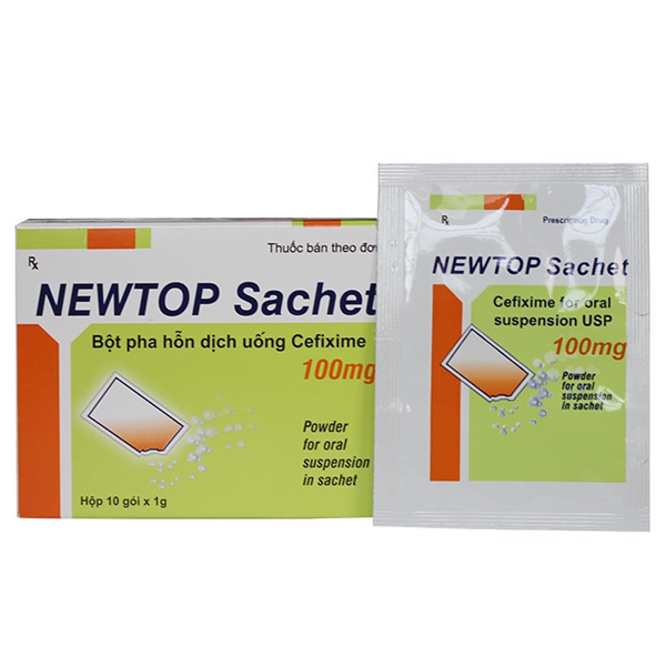 Newtop Sachet Cefixim 100mg Ấn Độ (H/10gói) Date 10/2026