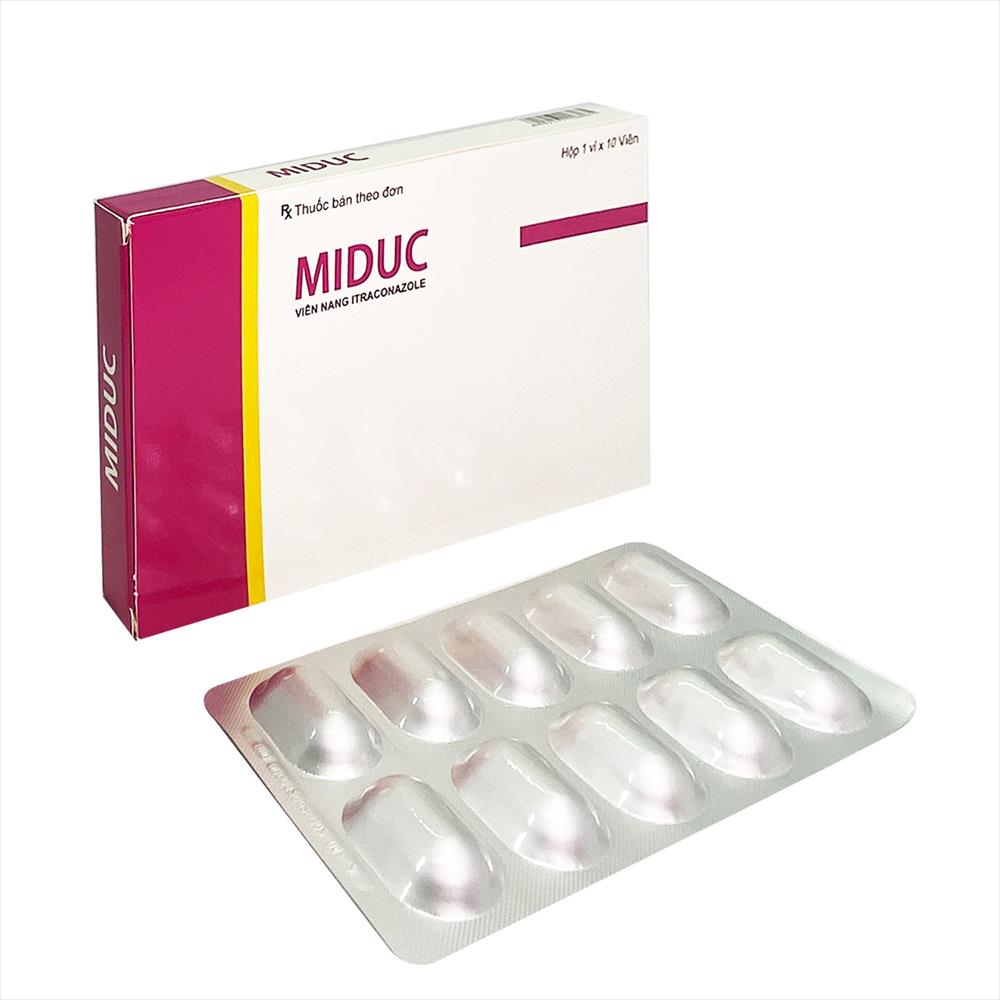 Miduc Itraconazol 100mg Ấn Độ (H/10v) 