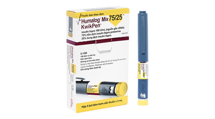 Humalog Mix 75/25 Kwikpen Bút tiêm tiểu đường Lilly France (1bút) Date 10/2027