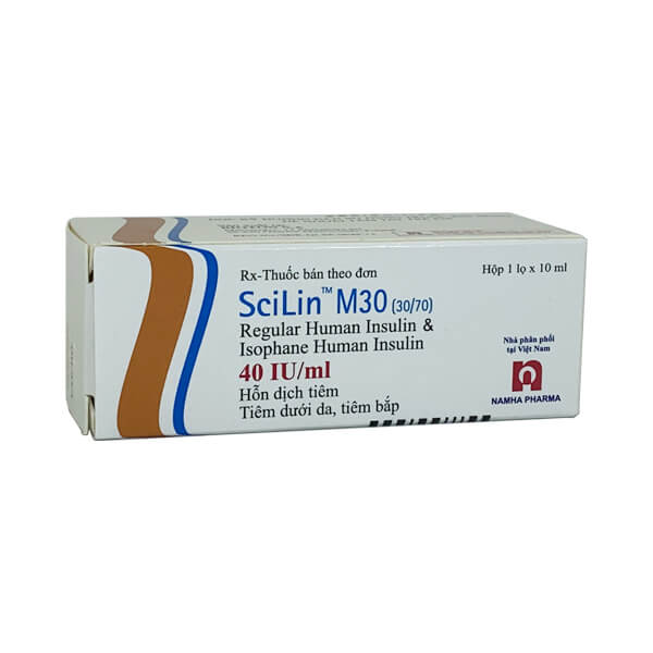 Thuốc tiêm Scilin M30 40IU/ml Ba Lan (Lọ/10ml) date 11/2027
