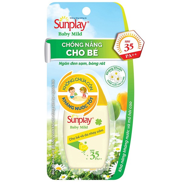 Sunplay Baby Mild sữa chống nắng cho da nhạy cảm SPF 35++ (Lọ/30g) 