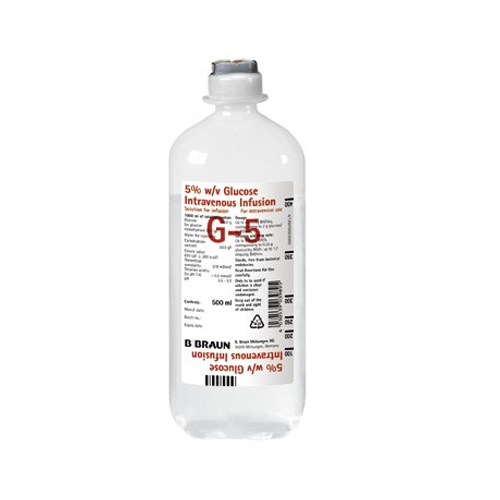 Glucose G5 5% Dịch truyền Braun (Chai/500ml) 