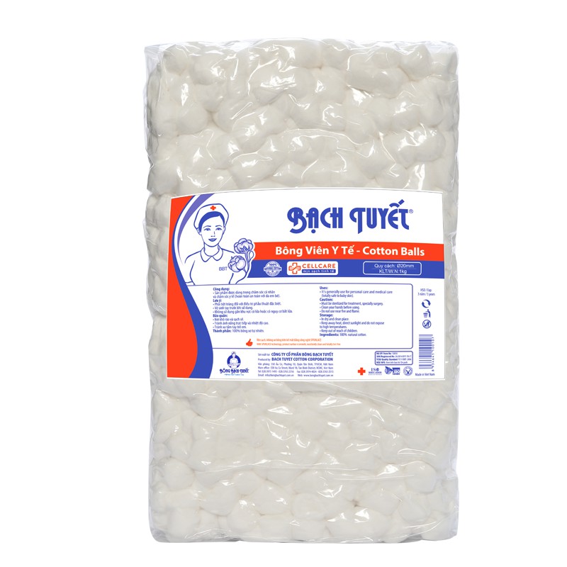 Bông Viên 20mm Bạch Tuyết (Gói/500g)
