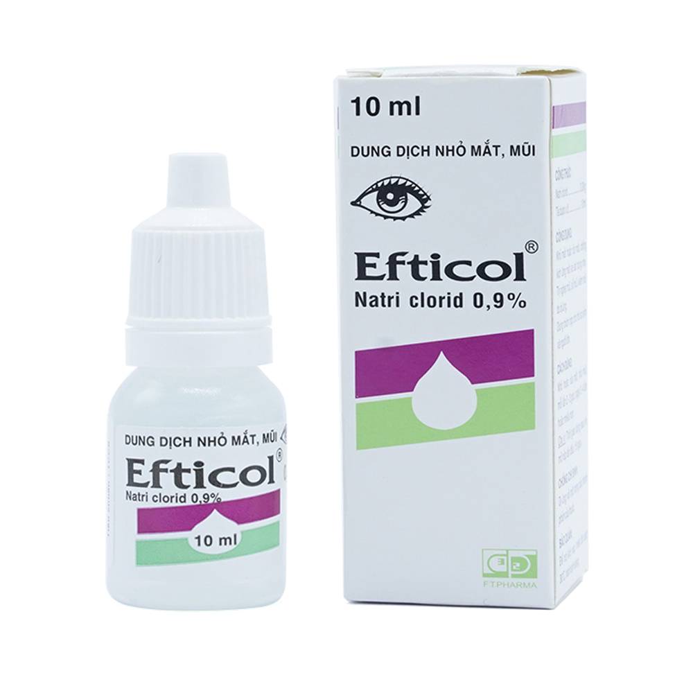  Nhỏ Mắt Efticol Natri Clorid 0.9% DP 3/2 (Lọ/10ml) 