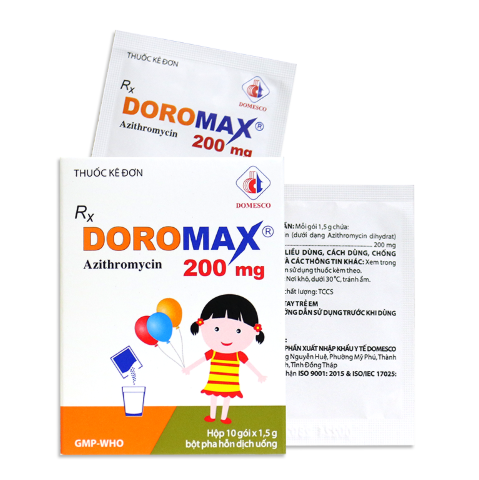 Doromax Azithromycin 200mg Đồng Tháp (H/10g/1.5g) 