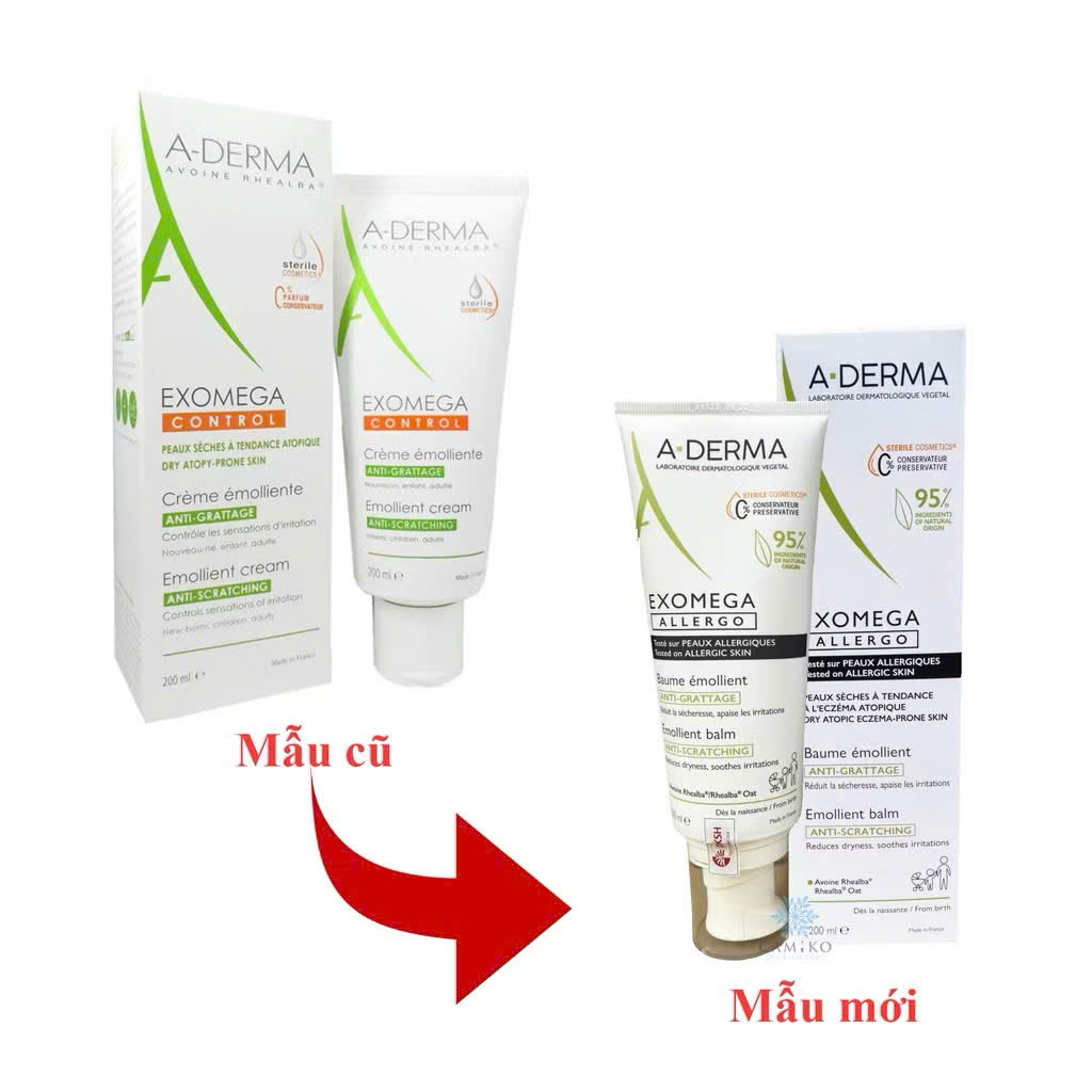 Aderma Exomega Allergo cream dưỡng da khô Pháp (Tuýp/200ml)