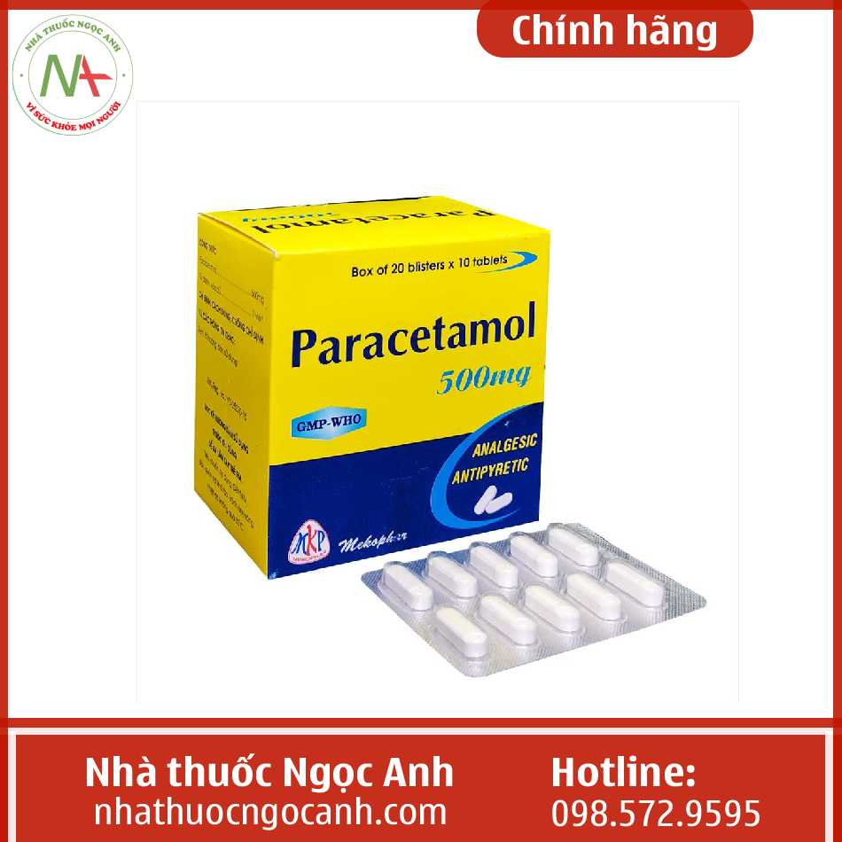 Paracetamol 500mg Mekophar (H/200v) Date 07/2027