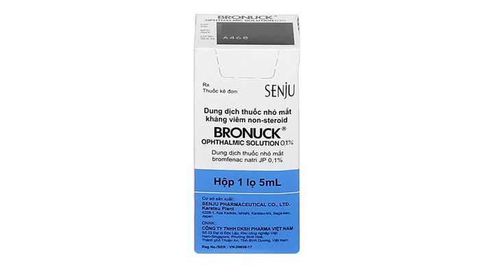 Bronuck Ophthalmic 0,1% nhỏ mắt Senju Nhật (Lọ/5ml) Date 08/2027