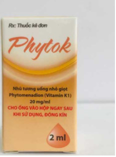 Phytok Nhũ tương uống nhỏ giọt Phytomenadion 20mg/ml CPC1 Hà Nội (Lọ/2ml) Date 09/2026
