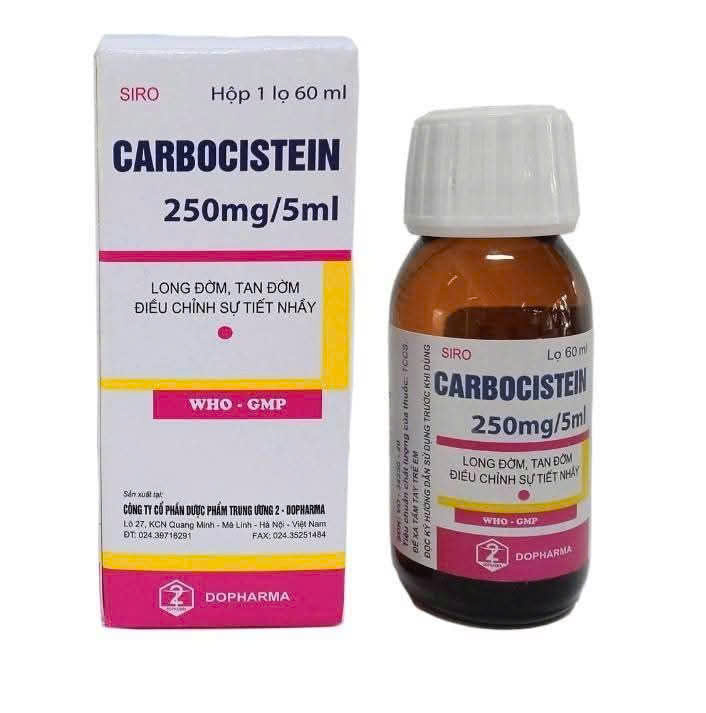 Carbocistein 250mg/5ml TW2 (Lọ/60ml)