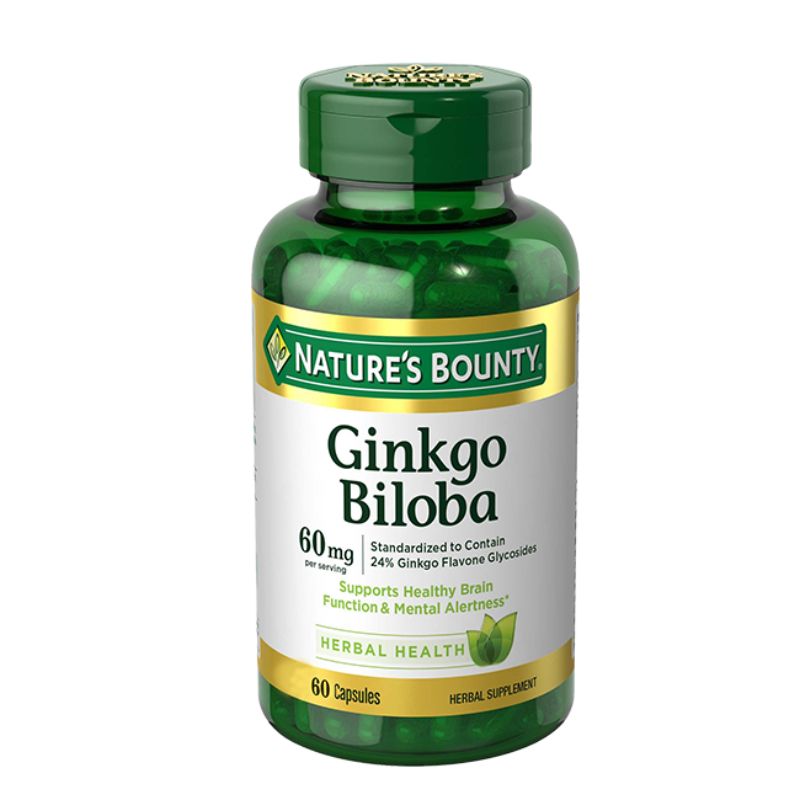 Ginkgo Biloba 60mg Natures Bounty (Lọ/60v) Date 09/2026