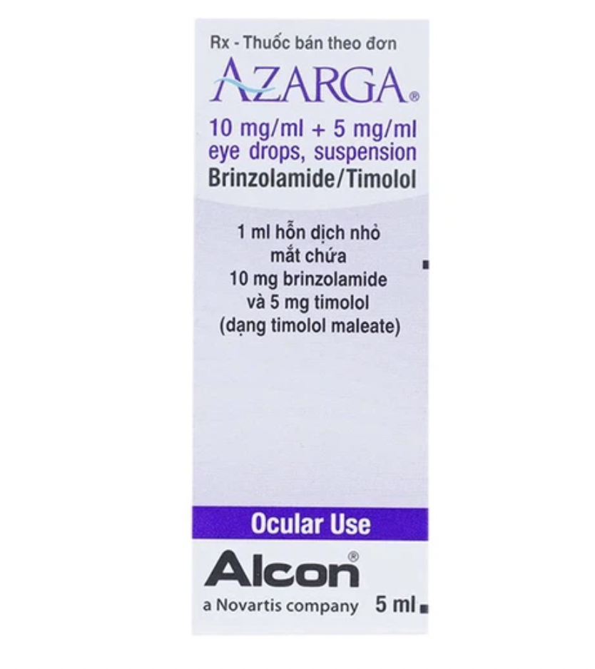 Azarga Brinzalamid/Timolol 5ml Nhỏ Mắt Novartis (Lọ/5ml) date 06/2026