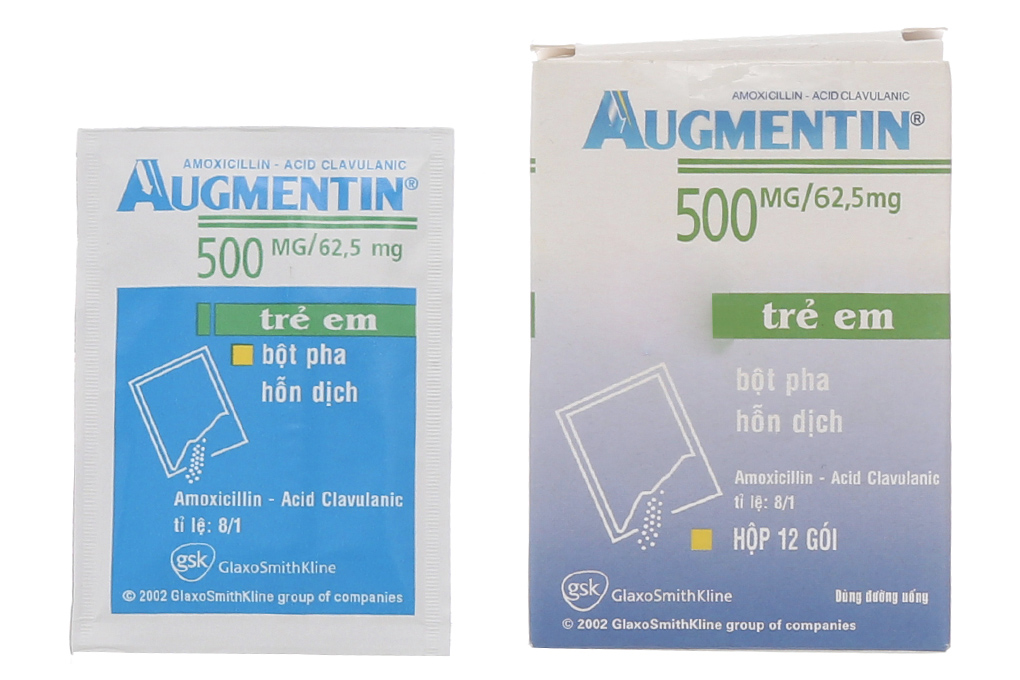 Augmentin 500/62,5mg GSK (H/12gói) Date 10/2027
