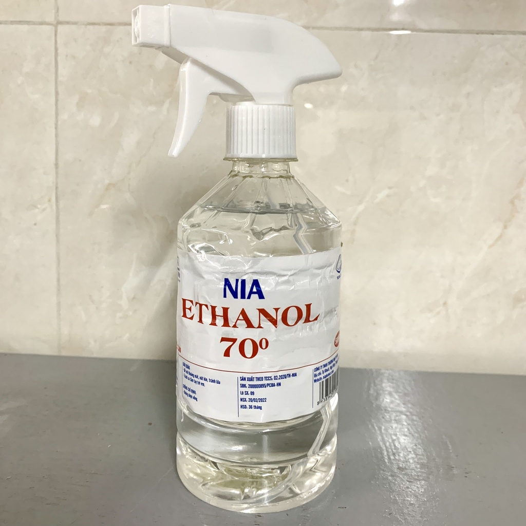 [T06527] Cồn 70 độ Nia Ethanol  Có Vòi (Chai/500ml) 