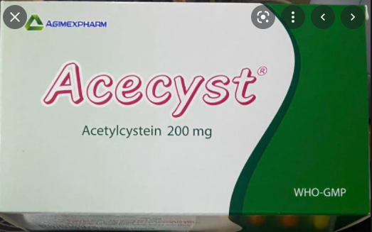 [T06581] Acecyst acetylcystein 200mg Agimexpharm (H/100v) Date 02/2027
