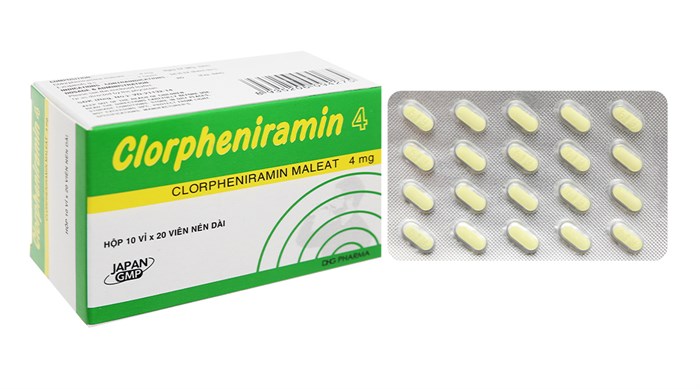 [T06662] Clorpheniramin 4mg DHG Hậu Giang (H/10vỉ/20v)