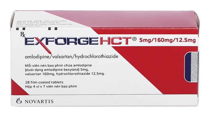 [T06973] Exforge HCT 5mg/160mg/12.5mg Novartis (H/28v) Date 01/2027