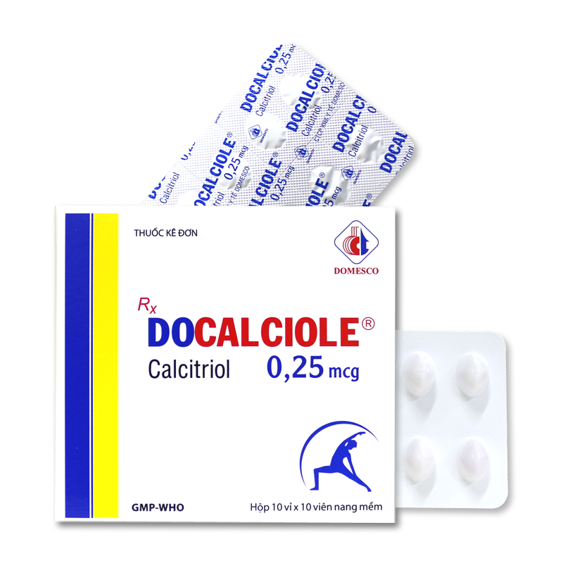 [T07077] Docalciole calcitriol 0.25mcg Đồng Tháp (H/100v) Date 08/2026