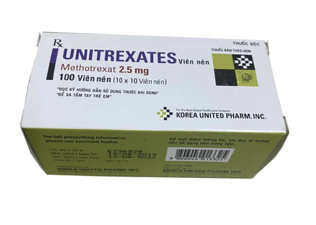 [T07228] Unitrexates Methotrexat 2.5mg Korea United Pharm (H/100v) Date 06/2027