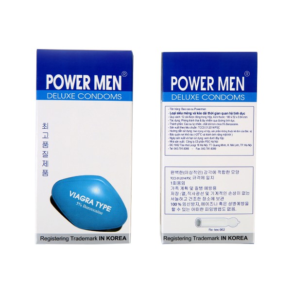 [T07279] Bao cao su Power men viagra type (H/12c) 