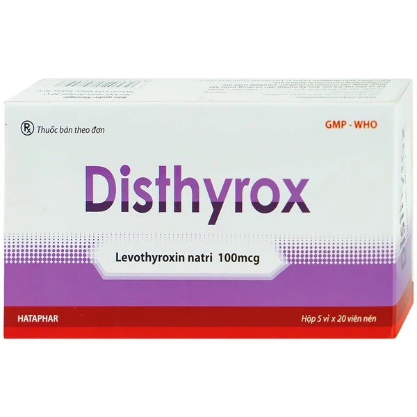 [T07676] Disthyrox levothyroxin natri 100mcg Hà Tây (H/100v) Date 06/2027