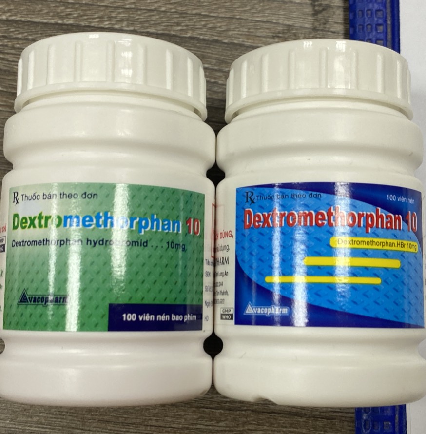 [T07742] Dextromethorphan  10mg Vacopharm (Lọ/100v) Date 03/2026