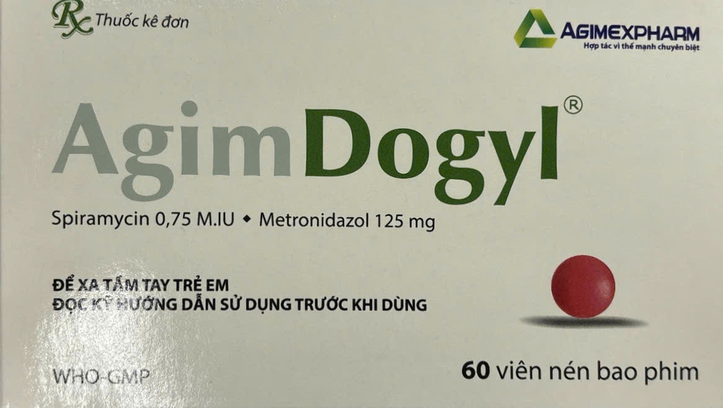 [T07833] AgimDogyl Metronidazol 125mg Agimexpharm (H/60v)