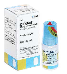 [T08048] Diquas 3% dung dịch nhỏ mắt Santen (Lọ/5ml) Date 06/2026