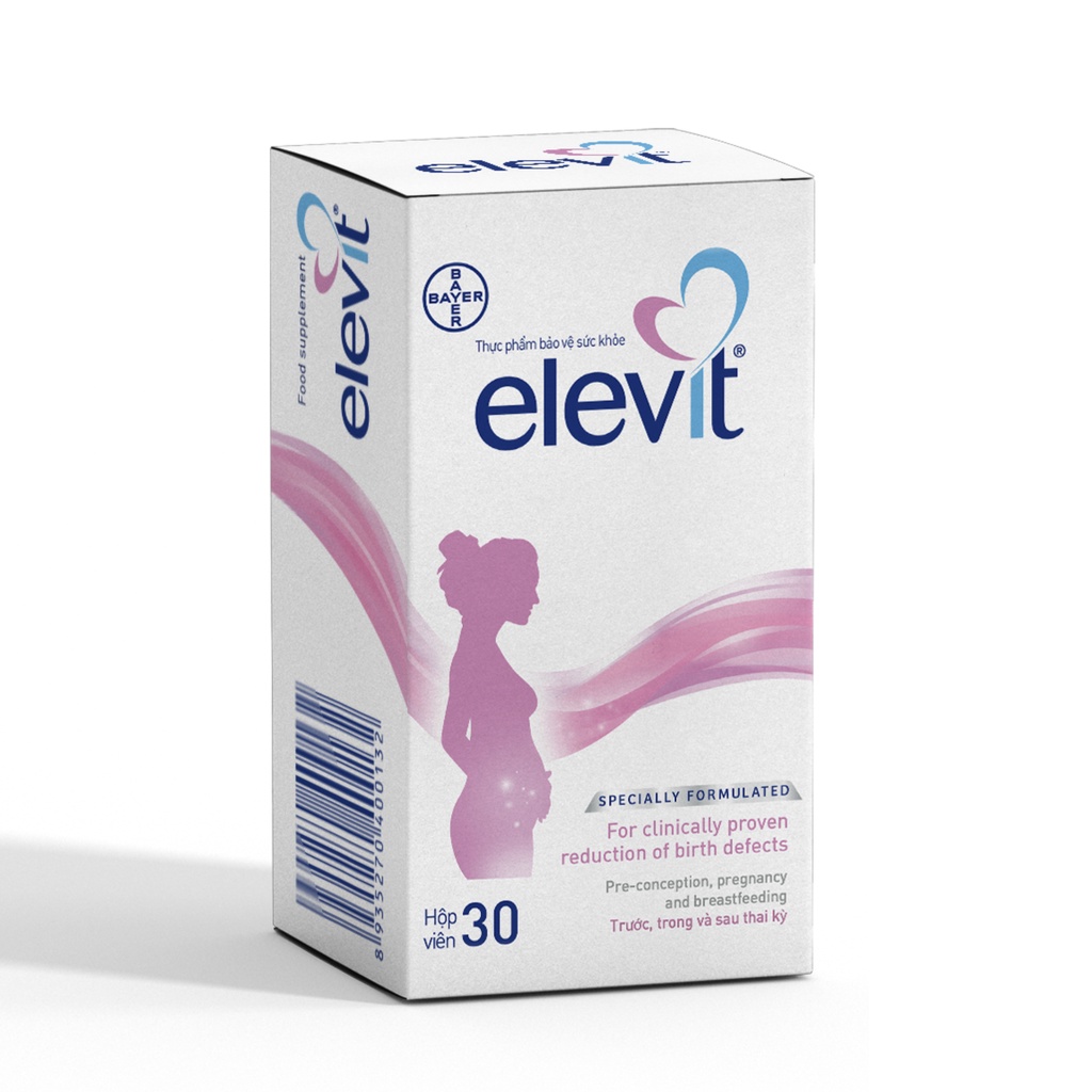 [T08263] Elevit trước và trong thai kỳ Bayer (H/30v) Date 05/2026