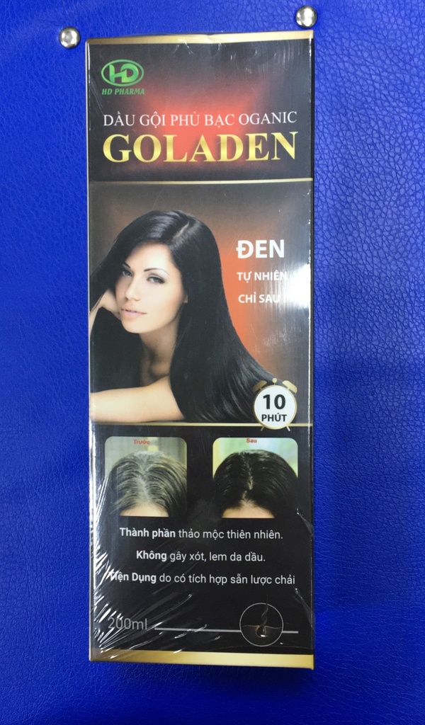 [T08412] Dầu gội phủ bạc oganic Goladen (Chai/200ml) 
