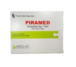 [T08810] Piramed Piracetam 3g/ 15ml tiêm Medlac Italy (H/4 ống/15ml)