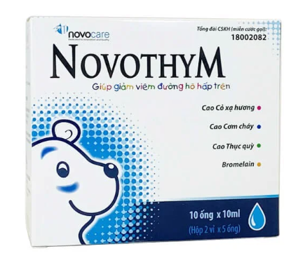 [T09626] Novothym giúp giảm viêm đường hô hấp Novocare (H/10o/10ml) Date 08/2026