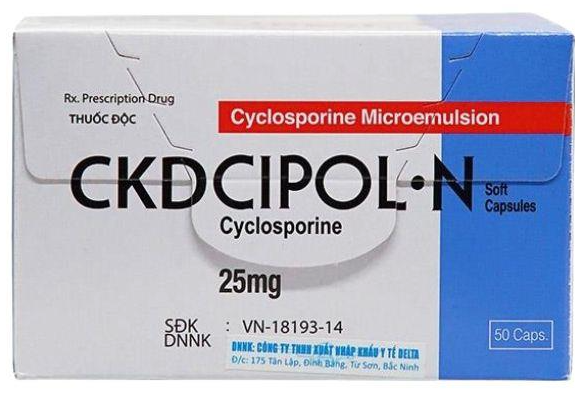 [T11050] CKDCIPOL N Cyclosporine 25mg Hàn Quốc (H/50v)