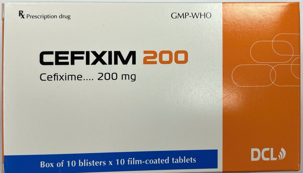 [T11244] Cefixim 200mg Pharimexco Cửu Long (H/100v) Hộp To