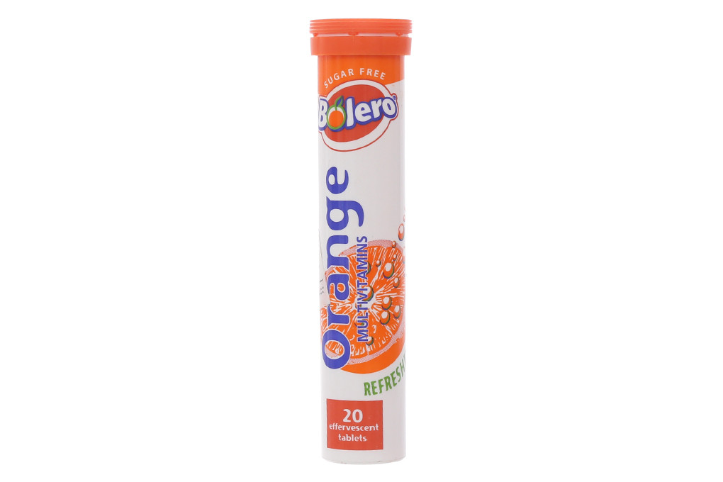 [T11875] Viên sủi Bolero Orange Multivitamins Bulgari (Tuýp/20v) 