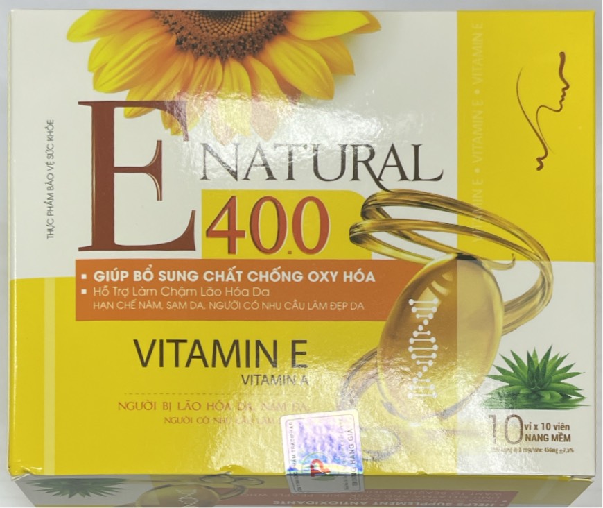 [T12153] E Natural 400 Vitamin E Việt Pháp Hoa Hướng Dương (H/100v)