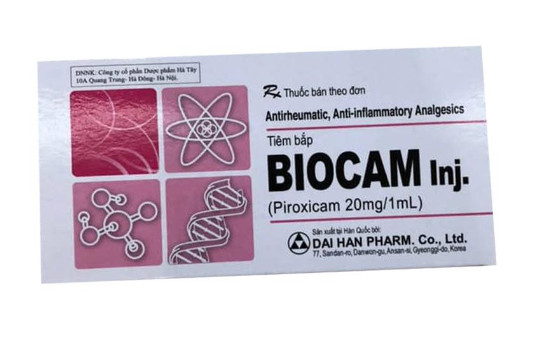 [T12338] Biocam Piroxicam 20mg/1ml tiêm Hàn Quốc (H/10o/1ml) Date 04/2027