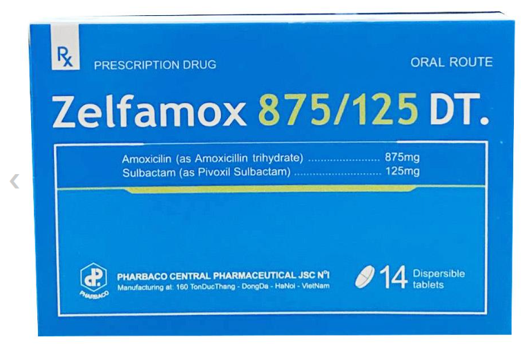 [T12444] Zelfamox 875/125 DT Pharbaco (H/14v) 
