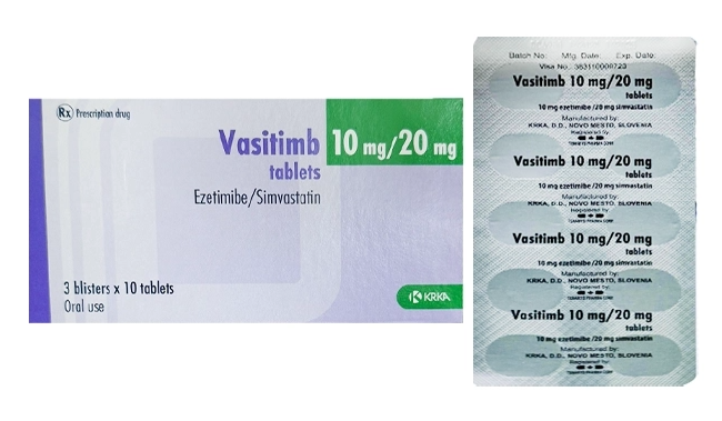 [T13466] Vasitimb 10mg/20mg Ezetimibe & Simvastatin Krka (H/30v) 