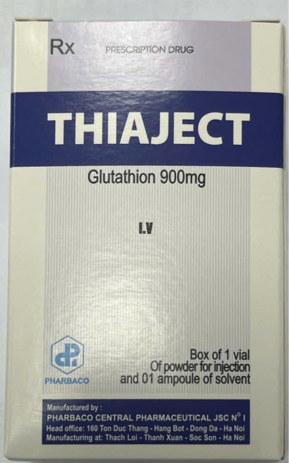 [T13813] Thiaject Glutathion 900mg Pharbaco (H/1lọ/1o) Date 10/2027