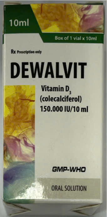 [T13958] Dewalvit Vitamin D3 Colecal 150.000IU/10ml Hà Tây (Lọ/10ml) date 10/2025