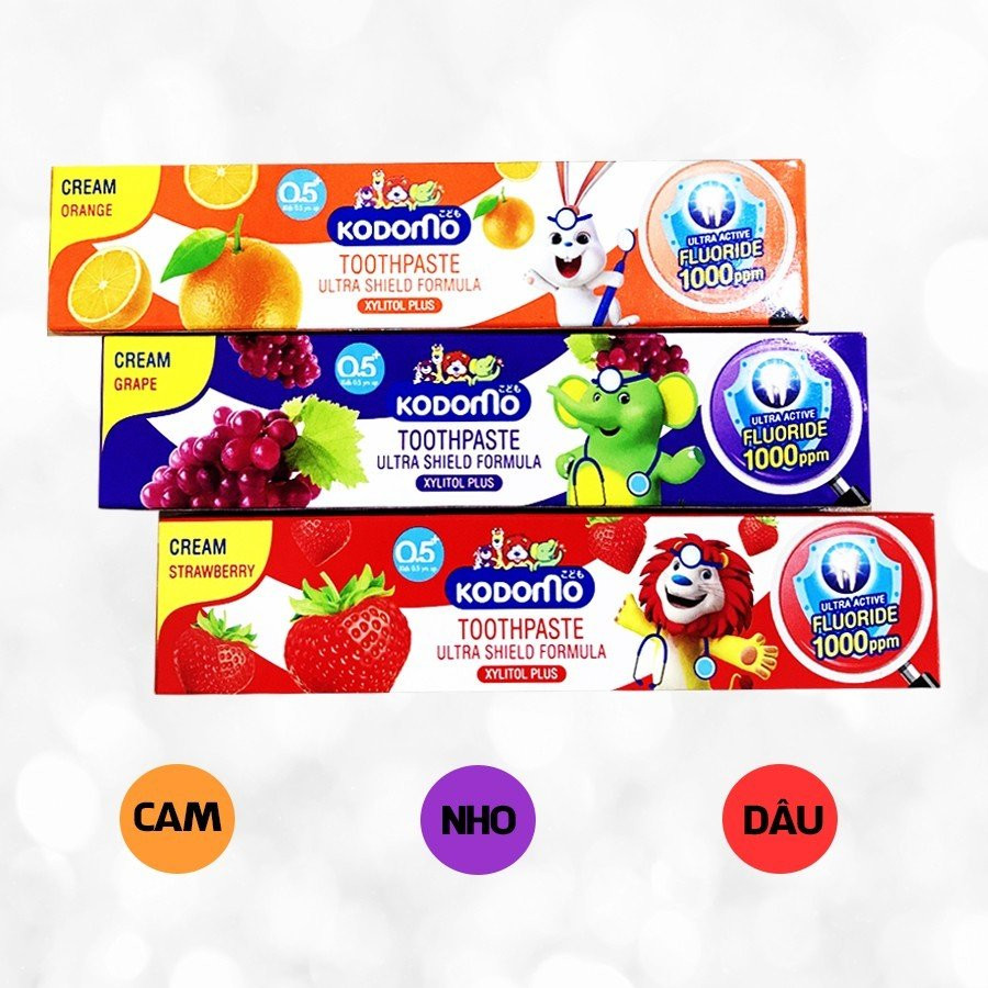 [T14065] Kem đánh răng Kodomo Thái các vị (Tuýp 65g)