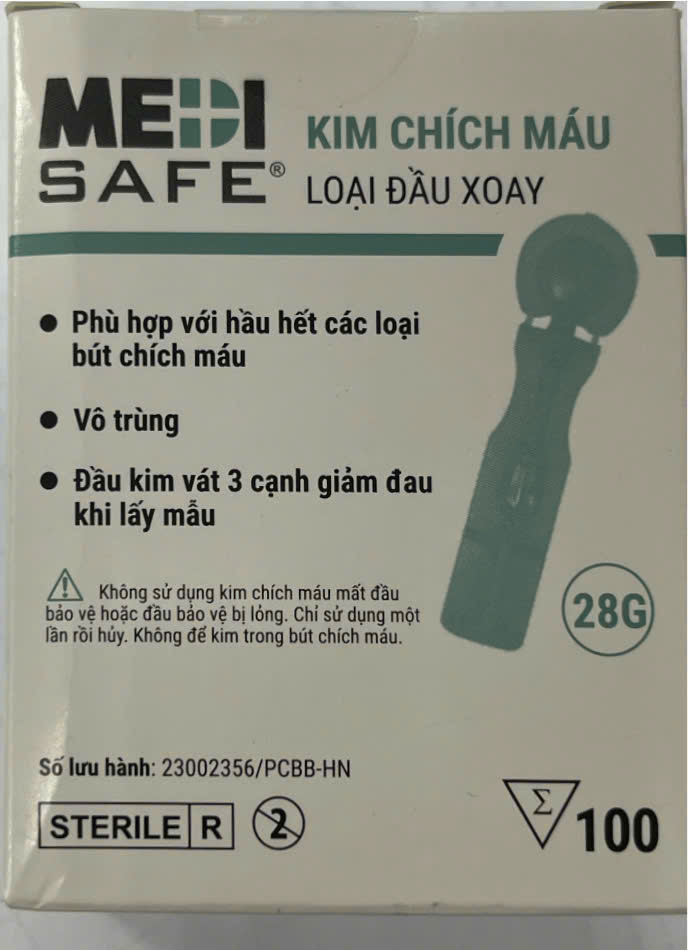 [T14173] Kim chích máu Medisafe loại xoay đầu Unistar (H/100 kim)